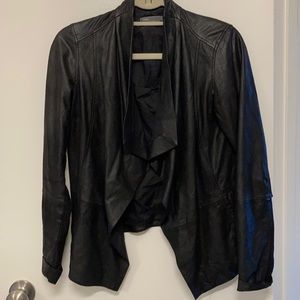 vince leather jacket black small